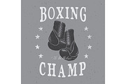 Sports boxing label,emblem