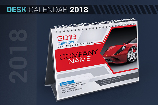 Desk Calendar 2018