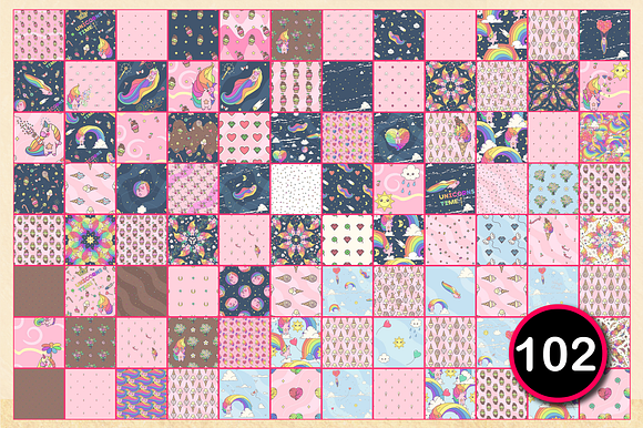 vector BIG seamless patterns SET u in Patterns - product preview 1