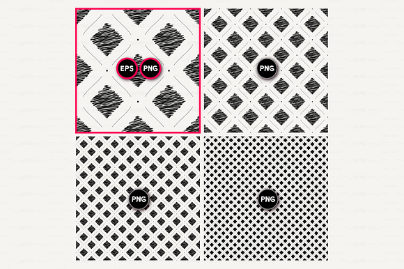 vector BIG seamless patterns SET in Patterns - product preview 2