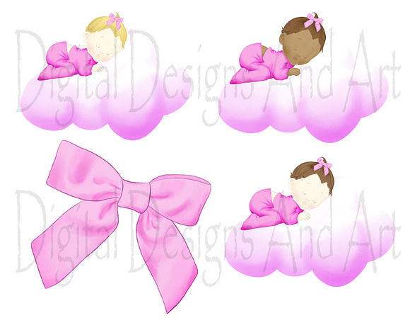 Sweet dreams, baby girl in Illustrations - product preview 5