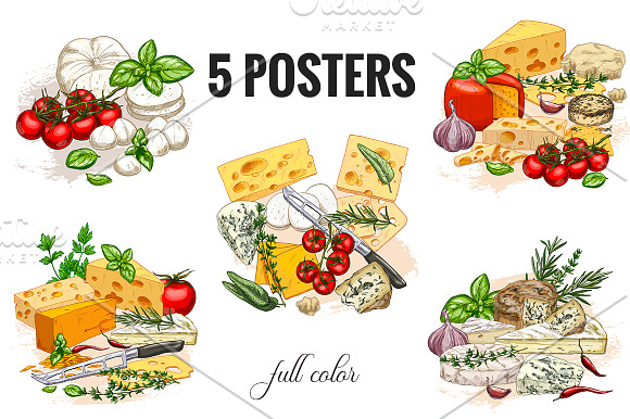 Cheese. Vector collection. in Illustrations - product preview 3