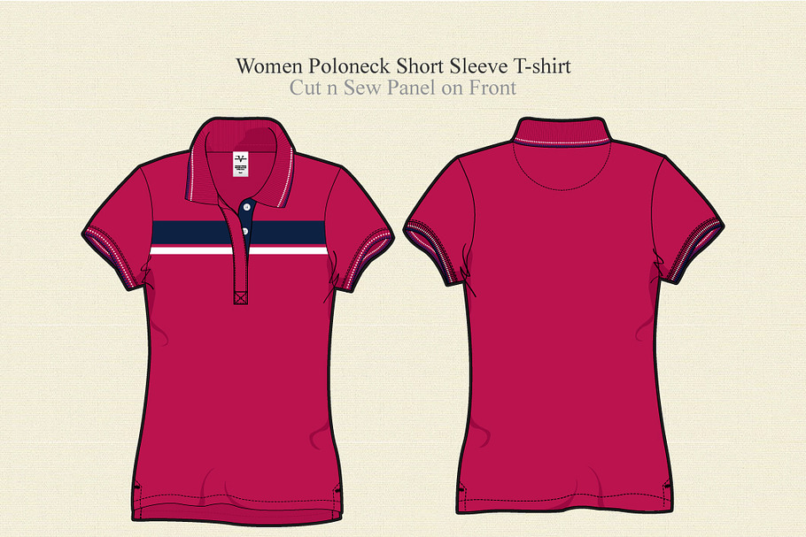 Women Poloneck T-shirt
