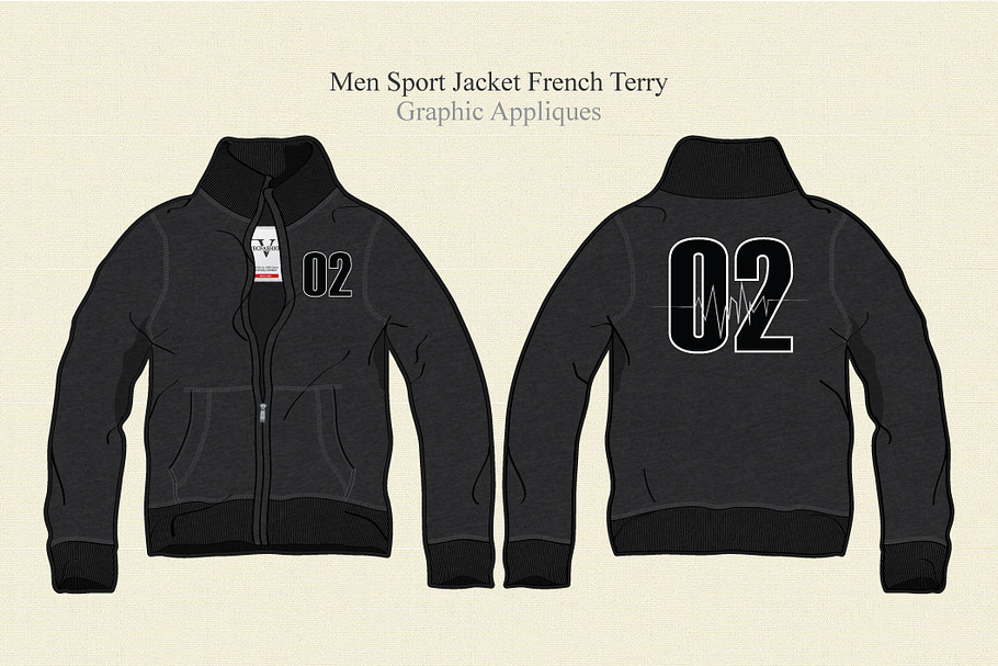 Men Sport Jacket French Terry