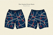 Men Nautical Swim Shorts