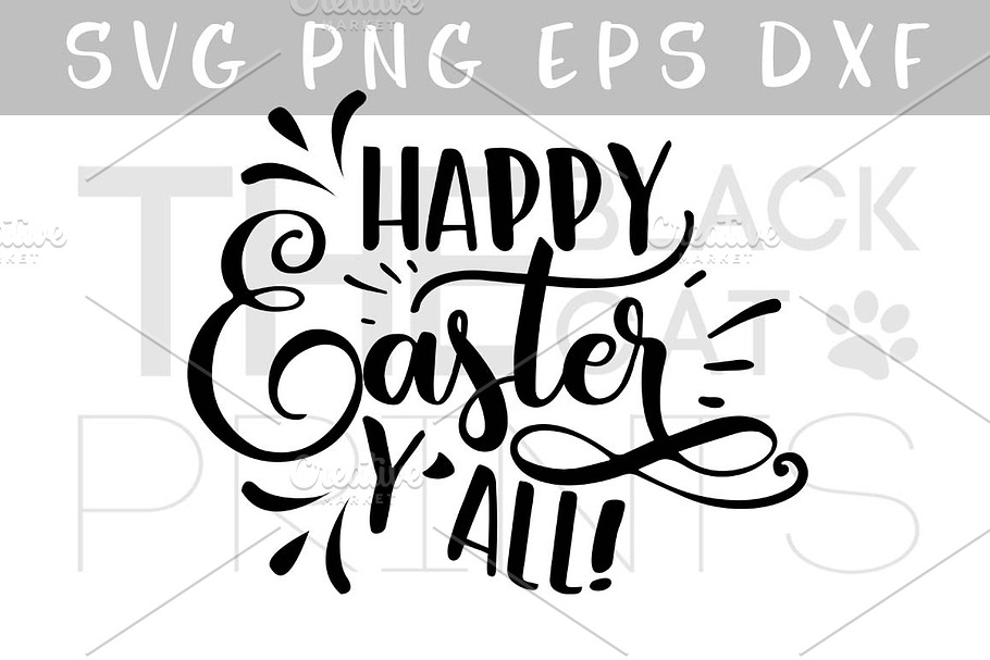 Happy Easter Y'all SVG DXF EPS PNG