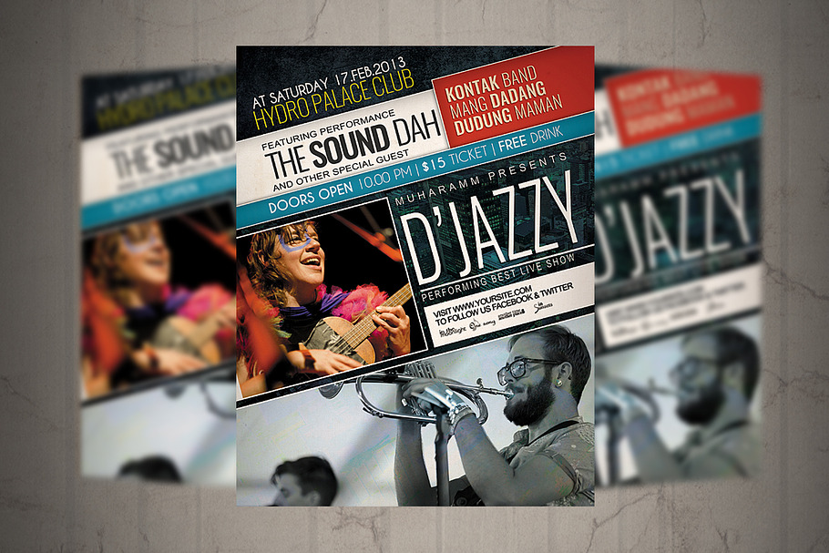 Jazz Music Flyer / Poster in Flyer Templates - product preview 8