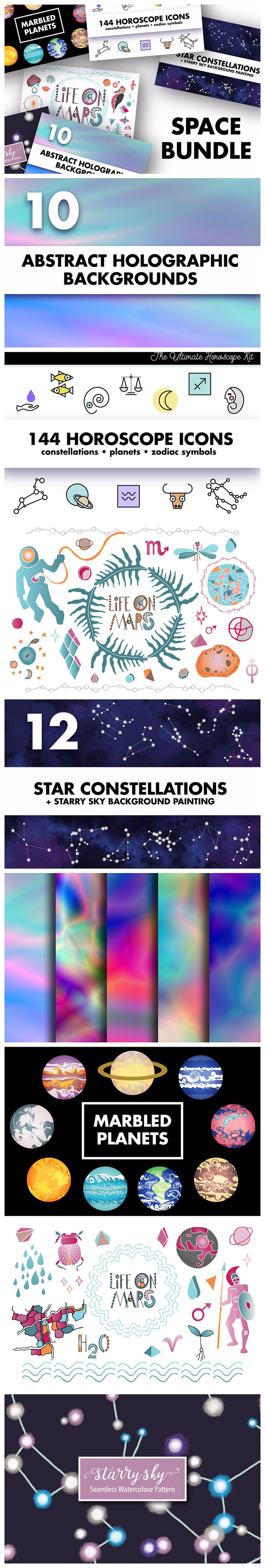 Space Bundle in Illustrations - product preview 7