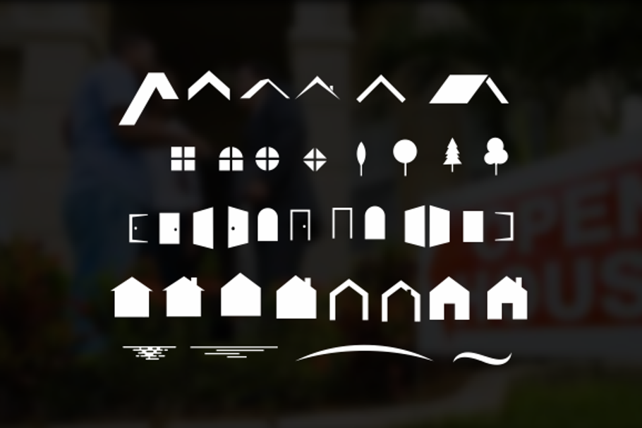 House Shape For Real Estate logo in Photoshop Shapes - product preview 8