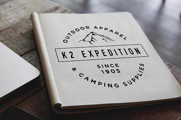 K2 Mountain Logo Template in Logo Templates - product preview 3
