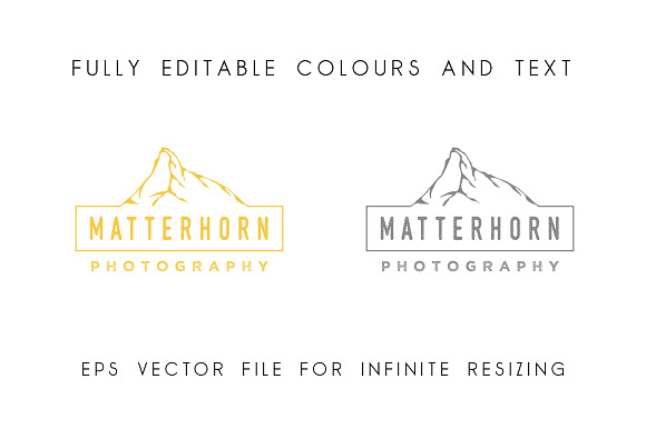 Matterhorn Mountain Logo Template in Logo Templates - product preview 1