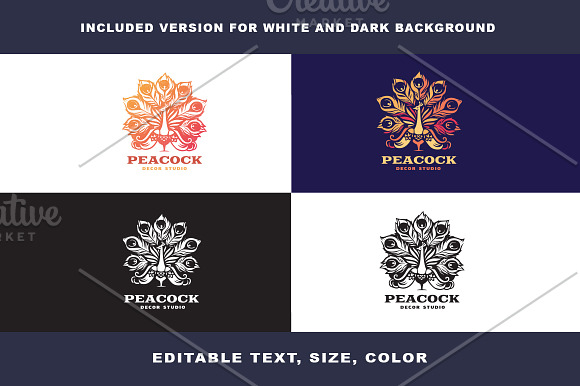 Peacock logo in Logo Templates - product preview 1