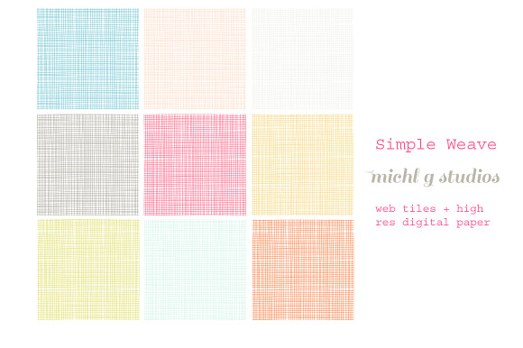 9 Simple Weave web tiles & high res in Patterns - product preview 4