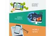 Mobile news, payments and internet