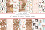 Pink and Mint Rustic Wedding Pattern