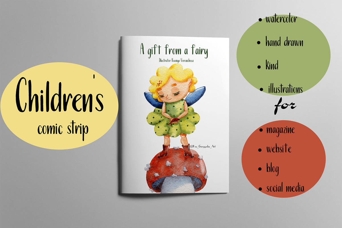 Fairy's gift -children's comic strip in Illustrations - product preview 8