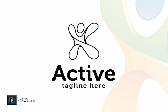 Active / Human - Logo Template in Logo Templates - product preview 1
