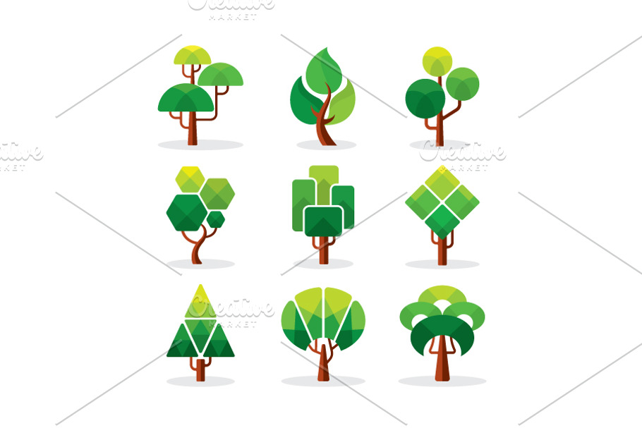 decorative trees in Illustrations - product preview 8