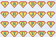 Superhero Alphabet Clipart AMB-496