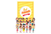 Best Friends Forever Poster with Group of Kids