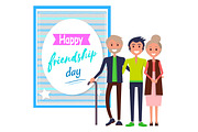 Happy Friendship Day Greeting Card with Friends