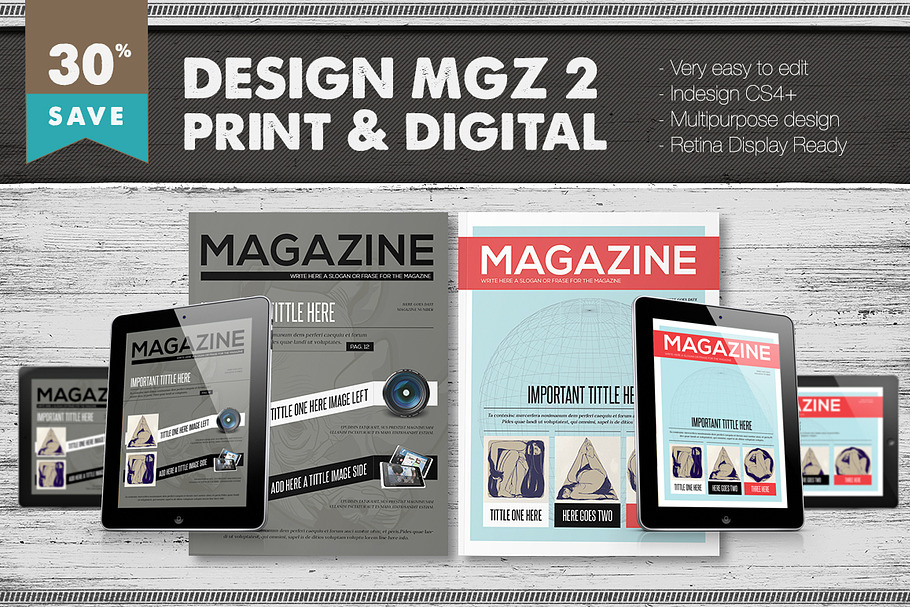 Design Magazine 2 Bundle in Magazine Templates - product preview 8