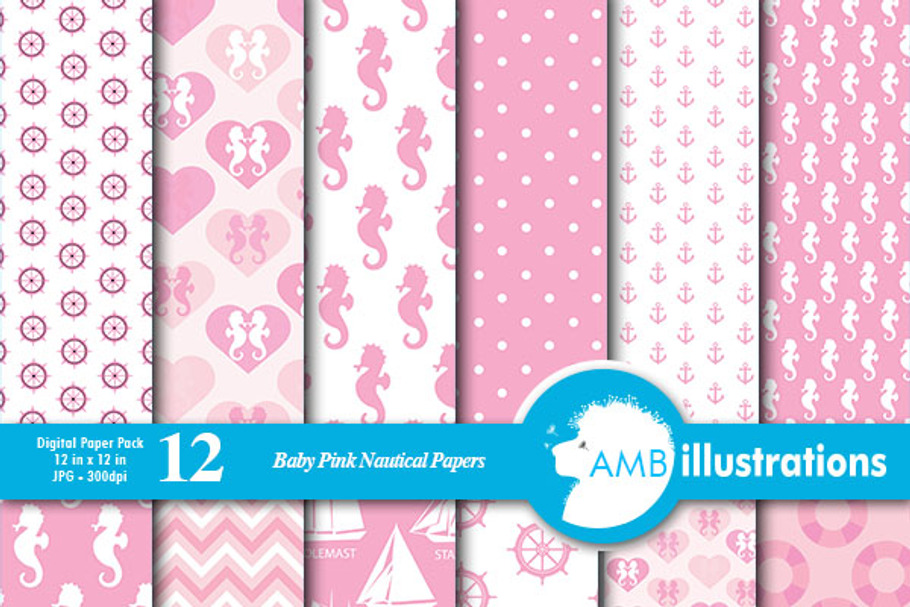 Nautical Pink Papers, AMB-188 in Patterns - product preview 8