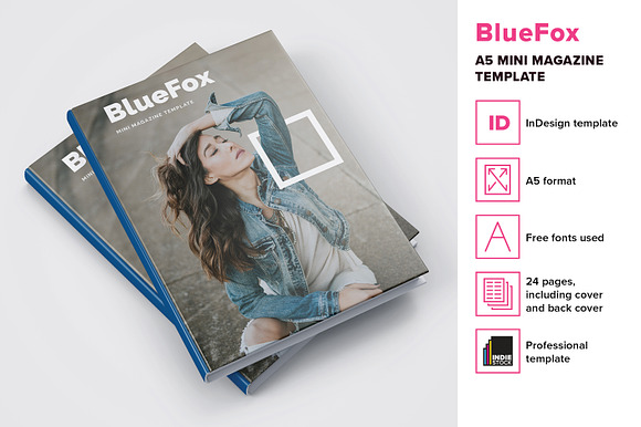 BlueFox - A5 mini magazine template in Magazine Templates - product preview 7