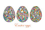 Easter eggs set.