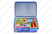 Full holiday vacation suitcase