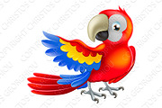 Red macaw parrot illustration