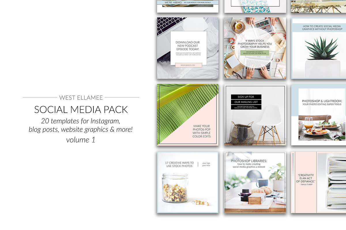 Instagram Social Media Pack Vol 1 in Instagram Templates - product preview 8