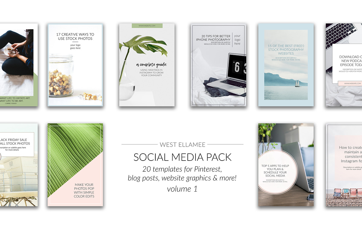Pinterest Templates Vol 1 in Pinterest Templates - product preview 8