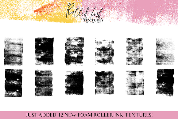 Rolled Ink Vector Textures in Textures - product preview 3