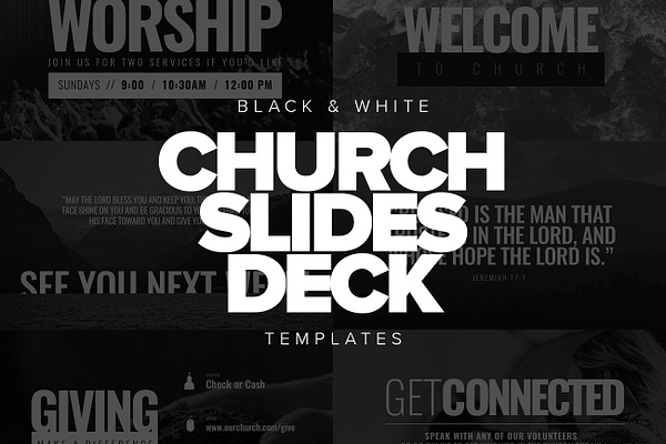 Black & White Slides PSD Templates