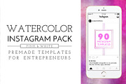 Pink Watercolor Instagram Pack