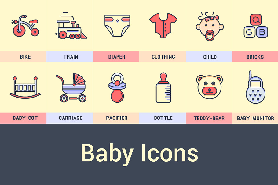 Set Baby Icons in Baby Icons - product preview 8