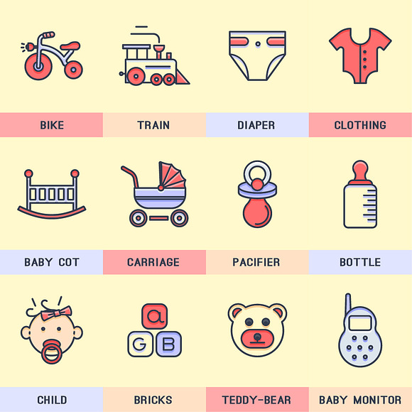 Set Baby Icons in Baby Icons - product preview 1