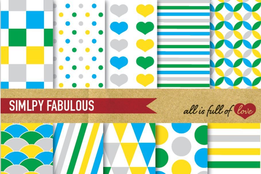Boy Scrapbook Background Paper Pack in Patterns - product preview 8