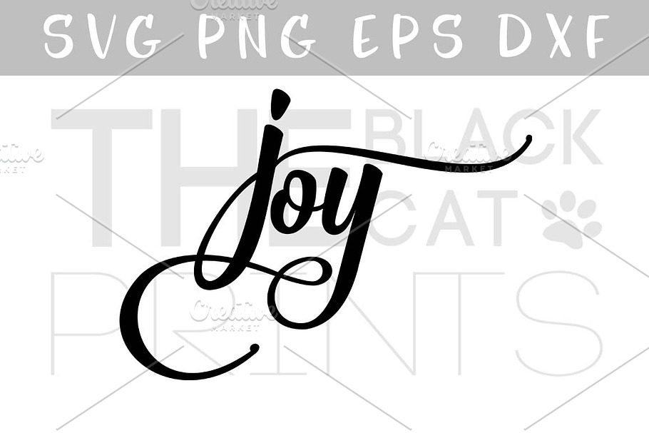 Joy SVG PNG EPS DXF Calligraphy SVG