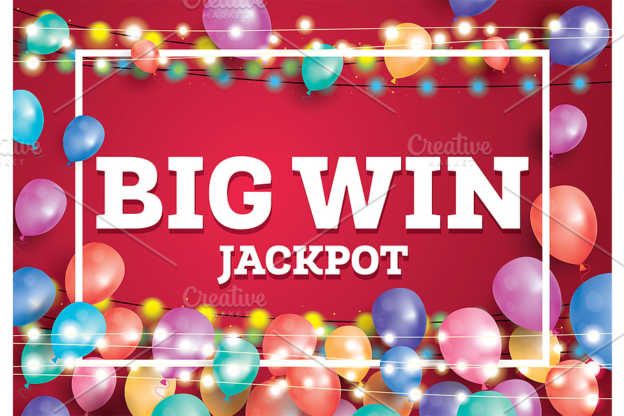 Big Win Jackpot Banner in Illustrations - product preview 8