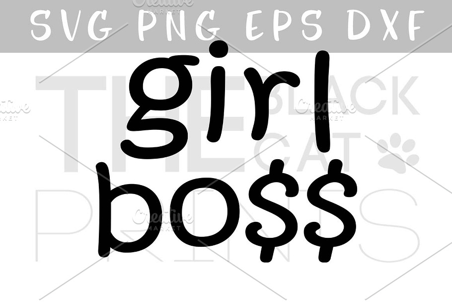 Girl boss SVG PNG EPS DXF