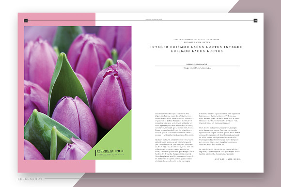 Pink Flower - Magazine Template in Magazine Templates - product preview 4