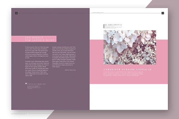 Pink Flower - Magazine Template in Magazine Templates - product preview 7