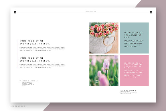 Pink Flower - Magazine Template in Magazine Templates - product preview 9