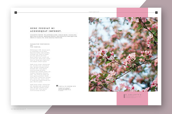 Pink Flower - Magazine Template in Magazine Templates - product preview 13