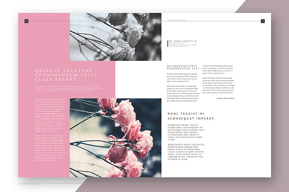 Pink Flower - Magazine Template in Magazine Templates - product preview 14
