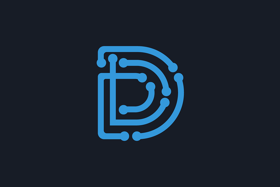 Double Letter D Logo - DD