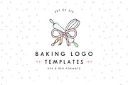 Hand Drawn Baking Logos EPS PSD