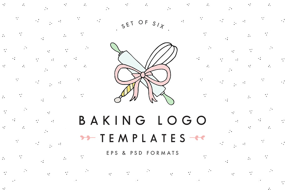 Hand Drawn Baking Logos EPS PSD in Logo Templates - product preview 8